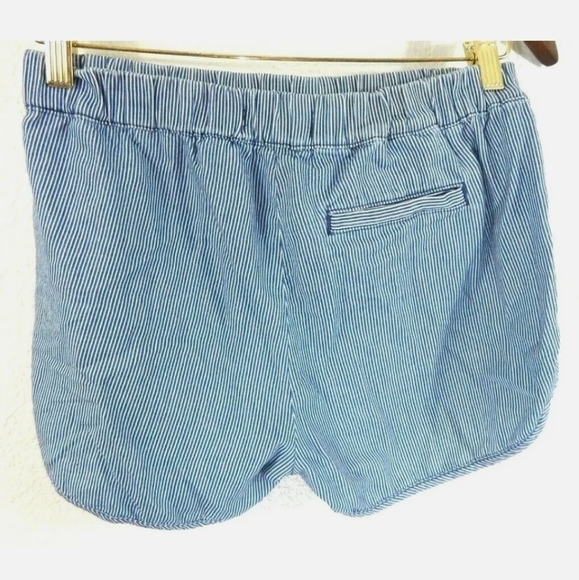 Madewell Blue and White Striped Women Shorts - Picture 3 of 4
